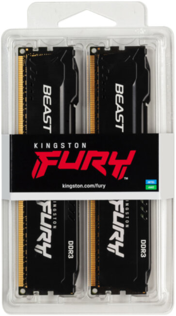 Память оперативная Kingston FURY Beast Black KF318C10BBK2/16 Память оперативная Kingston FURY Beast Black KF318C10BBK2/16