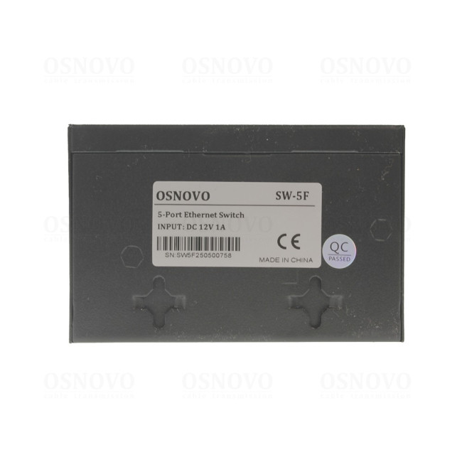 Коммутатор неуправляемый OSNOVO SW-5F Коммутатор неуправляемый OSNOVO SW-5F