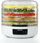 Сушилка электрическая, 450Вт, 5 лотков Gorenje FDK500GCW Сушилка электрическая, 450Вт, 5 лотков Gorenje FDK500GCW