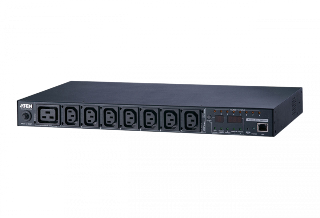 Устройство распределения питания, с управлением, 16A, 2.4kW, 8 портов, 1 банк, IP доступ, ввод C14, (8*C13 монитор. V / A / кВт / кВтч по портам/устройству вкл/выкл по портам;без шнуров) ATEN PE8208G Устройство распределения питания, с управлением, 16A, 2.4kW, 8 портов, 1 банк, IP доступ, ввод C14, (8*C13 монитор. V / A / кВт / кВтч по портам/устройству вкл/выкл по портам;без шнуров) ATEN PE8208G