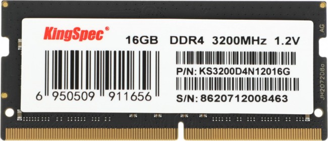 Память DDR4 16GB 3200MHz SHENZHEN KINGSPEC ELECTRONICS TECHNOLOGY CO LTD KS3200D4N12016G