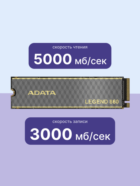 Твердотельный накопитель ADATA SSD LEGEND 860 (SLEG-860-500GCS) Твердотельный накопитель ADATA SSD LEGEND 860 (SLEG-860-500GCS)