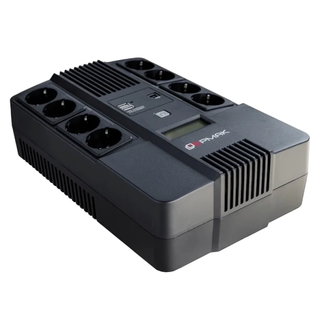 ИБП Ермак Линейно-интерактивный 1000 ВА/600 Вт, 8xSchuko,  ЖК, 2хUSB, ШхГхВ 309х293х93мм., вес 6.4кг. ЕРМАК СБП ЕРМАК 220-220.1