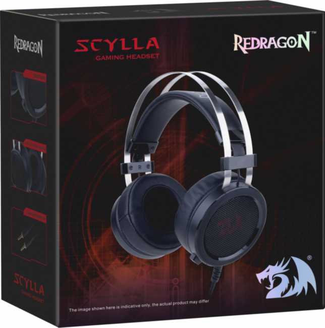 Redragon Игровая гарнитура Scylla черный+красный, кабель 2 м Redragon Scylla