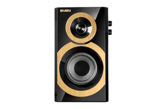 SVEN SPS-619 GOLD, чёрный, акустическая система 2.0, мощность 2х10 Вт(RMS) SVEN SPS-619 Gold SVEN SPS-619 GOLD, чёрный, акустическая система 2.0, мощность 2х10 Вт(RMS) SVEN SPS-619 Gold