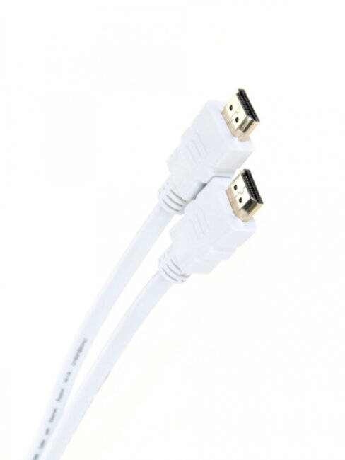 Кабель HDMI 19M/M ver 2.0, 1М, белый  Aopen <ACG711W-1M> AOpen HDMI (m) - HDMI (m) 1м