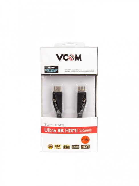 Кабель HDMI 19M/M,ver. 2.1, 8K@60 Hz 1.5m VCOM <CG860-1.5M> VCOM HDMI (m) - HDMI (m) 1.5м