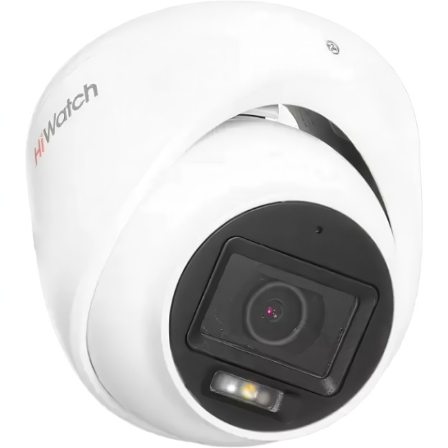 2Мп уличная купольная HD-TVI камера с гибридной подсветкой EXIR/LED до 30/20м и встроенным микрофоном (AoC), 1/2.7", f=2.8мм, мех. ИК-фильтр, 0.01 Лк@F1.2, 1 х HD-TVI/AHD/CVI/CVBS, AoC, IP67,-40С до +60С, 12В DC25% 3.3Вт макс. HiWatch DS-T203A(B) (2.8mm)