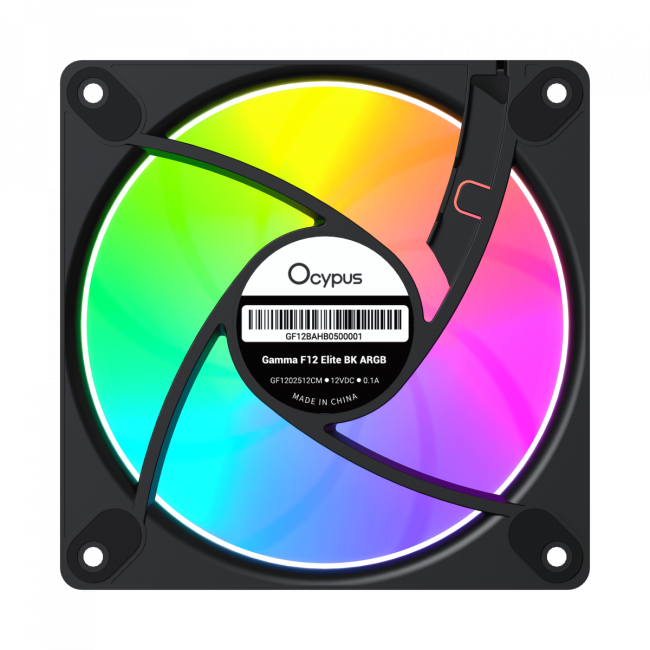 Кулер для корпуса Ocypus Gamma-F12-BK1AM01E-GL