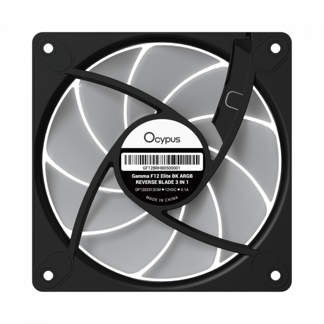 Кулер для корпуса Ocypus Gamma-F12-BK1AM01E-GL