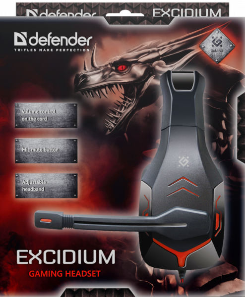 Defender Игровая гарнитура Excidium красный + черный, кабель 2,2 м Defender Excidium Defender Игровая гарнитура Excidium красный + черный, кабель 2,2 м Defender Excidium