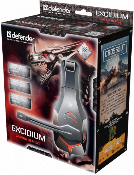 Defender Игровая гарнитура Excidium красный + черный, кабель 2,2 м Defender Excidium Defender Игровая гарнитура Excidium красный + черный, кабель 2,2 м Defender Excidium