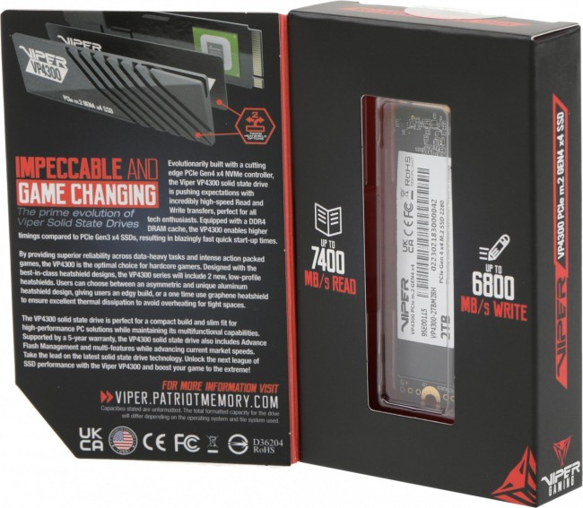 Накопитель SSD Patriot VP4300-2TBM28H Накопитель SSD Patriot VP4300-2TBM28H