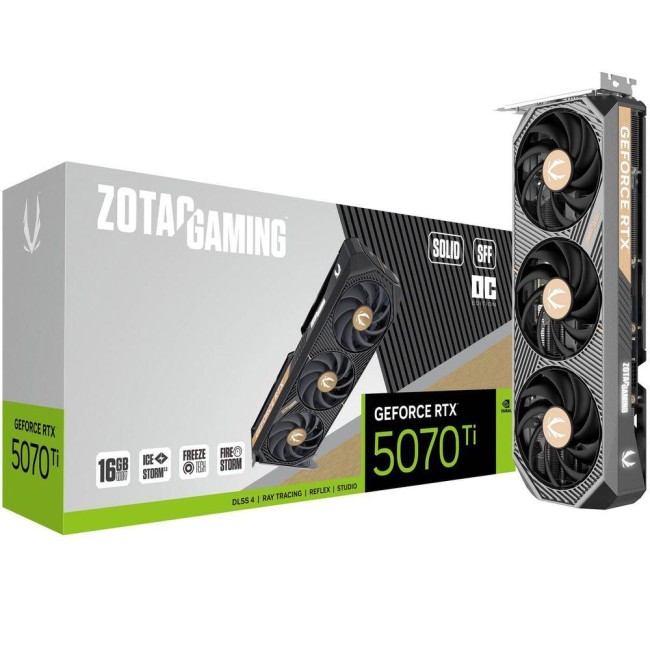 Видеокарта Zotac GAMING GeForce RTX 5070 Ti SOLID SFF OC (ZT-B50710J3-10P) Видеокарта Zotac GAMING GeForce RTX 5070 Ti SOLID SFF OC (ZT-B50710J3-10P)