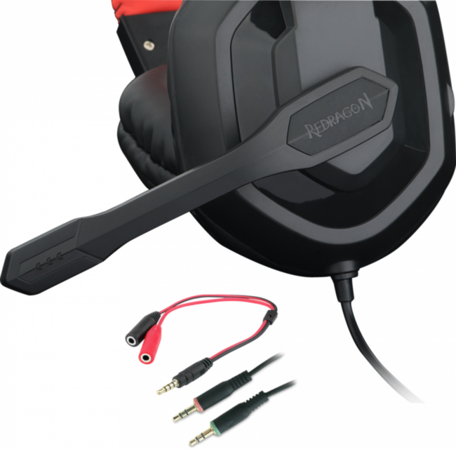 Redragon Игровая гарнитура Ares красный + черный, кабель 2 м Redragon Ares Redragon Игровая гарнитура Ares красный + черный, кабель 2 м Redragon Ares
