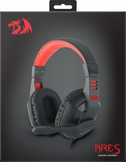 Redragon Игровая гарнитура Ares красный + черный, кабель 2 м Redragon Ares Redragon Игровая гарнитура Ares красный + черный, кабель 2 м Redragon Ares