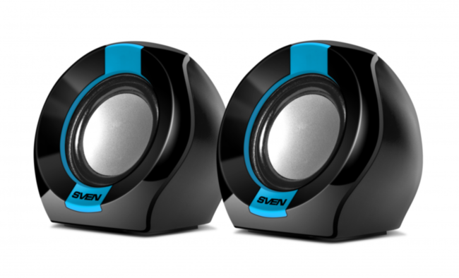 SVEN 150, чёрный-синий, USB, акустическая система 2.0, мощность 2x2,5 Вт(RMS) SVEN 150