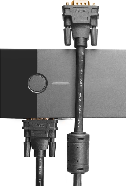 Greenconnect Кабель SVGA 15.0м чёрный, позолоченные контакты, ферритовые кольца, OD8.0mm. 15M / 15M Premium GCR-VM2VM2-15.0m, 28/28 AWG, двойной экран Greenconnect VGA (m) - VGA (m) 15м