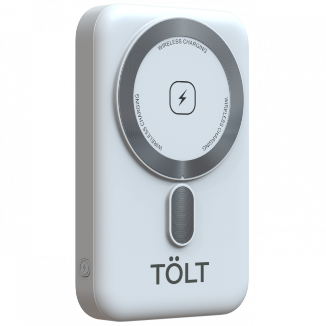 Портативный аккумулятор TOLT Seg KW109 White, 10000mAh, 22,5W, fast charging and PD, wireless, magnetic, white, CCC TOLT KW109 White Портативный аккумулятор TOLT Seg KW109 White, 10000mAh, 22,5W, fast charging and PD, wireless, magnetic, white, CCC TOLT KW109 White