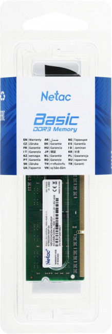Память DDR3L 4Gb 1600MHz Netac NTBSD3N16SP-04 Память DDR3L 4Gb 1600MHz Netac NTBSD3N16SP-04