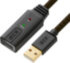 GCR Удлинитель активный 3.0m USB 2.0, AM/AF, GOLD, черно-прозрачный, с усилителем сигнала, 28/24 AWG, разъём для доп.питания, 44-050616 Greenconnect USB 2.0 Type-AM - USB 2.0 Type-AF