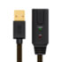 GCR Удлинитель активный 3.0m USB 2.0, AM/AF, GOLD, черно-прозрачный, с усилителем сигнала, 28/24 AWG, разъём для доп.питания, 44-050616 Greenconnect USB 2.0 Type-AM - USB 2.0 Type-AF
