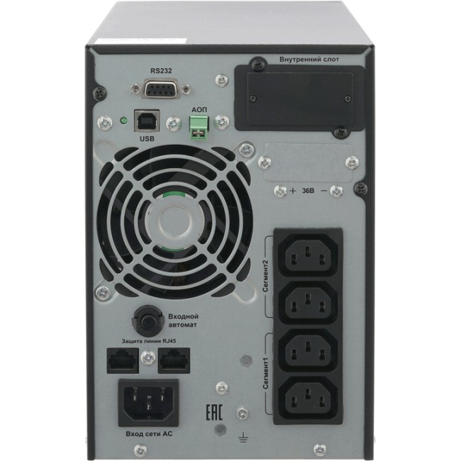 ИБП Парус электро СИПБ1БА.10-11, онлайн, напольный, 1000ВА, 1000Вт, 4 розетки C13, RS232, USB, минислот для карт управления, EPO, АКБ 3 штуки 12В 9Ач, время автономии при полной нагрузке 5 минут, ШГВ 208х472х309мм., вес 14,4кг. Парус электро СИПБ1БА.10-11