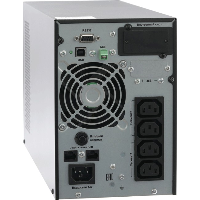 ИБП Парус электро СИПБ1БА.10-11, онлайн, напольный, 1000ВА, 1000Вт, 4 розетки C13, RS232, USB, минислот для карт управления, EPO, АКБ 3 штуки 12В 9Ач, время автономии при полной нагрузке 5 минут, ШГВ 208х472х309мм., вес 14,4кг. Парус электро СИПБ1БА.10-11