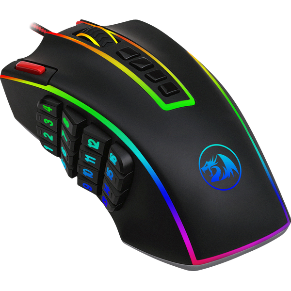 Redragon Проводная игровая мышь Legend Chroma RGB,24 кнопки,24000 dpi Redragon Legend Chroma