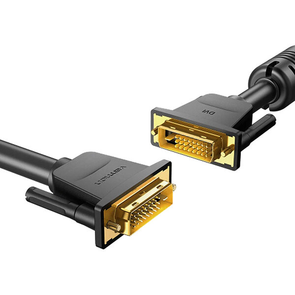 Кабель Vention DVI-D Dual link 25M/25M с ферритовым фильтром - 2м. Vention EAABH Кабель Vention DVI-D Dual link 25M/25M с ферритовым фильтром - 2м. Vention EAABH