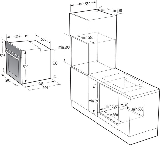 Встраиваемые электрические духовки GORENJE Gorenje Essential BOSX6737E03B Встраиваемые электрические духовки GORENJE Gorenje Essential BOSX6737E03B