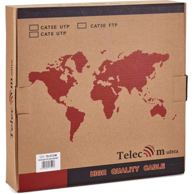Патчкорд литой Telecom  FTP кат.5e 50m VCOM NA102-FTP-C5E-50M