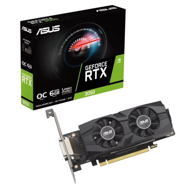 Видеокарта ASUS RTX3050-O6G-LP-BRK Видеокарта ASUS RTX3050-O6G-LP-BRK