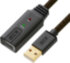 GCR Удлинитель активный 10.0m USB 2.0, AM/AF, GOLD, черно-прозрачный, с усилителем сигнала Premium, 24/22 AWG, разъём для доп.питания, 44-050618 Greenconnect USB 2.0 Type-AM - USB 2.0 Type-AF