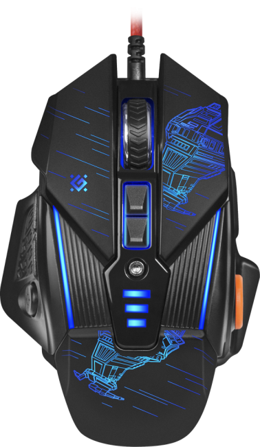 Defender Проводная игровая мышь sTarx GM-390L оптика,8кнопок,грузики,3200dpi Defender sTarx GM-390L