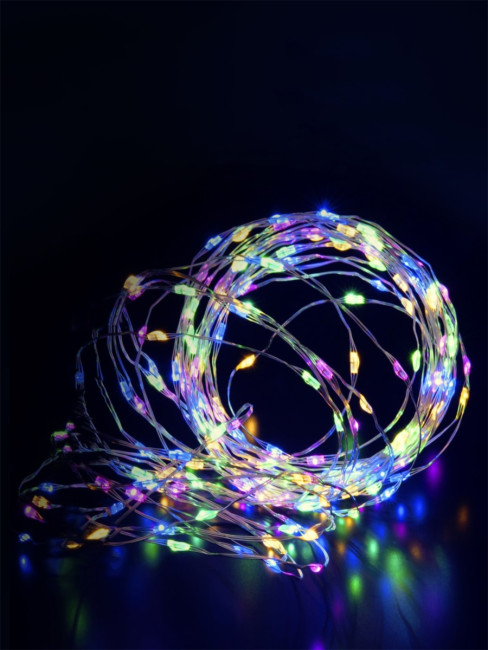Гирлянда Гирлянда 20LED CR2032, 1 режим, 2 м, медь, разноцветная Гирлянда Гирлянда 20LED CR2032, 1 режим, 2 м, медь, разноцветная