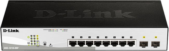Коммутатор D-Link DGS-1210-08P/G3A