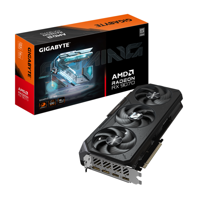 Видеокарта Видеокарта GIGABYTE GV-R9070GAMING OC-16GD Видеокарта Видеокарта GIGABYTE GV-R9070GAMING OC-16GD