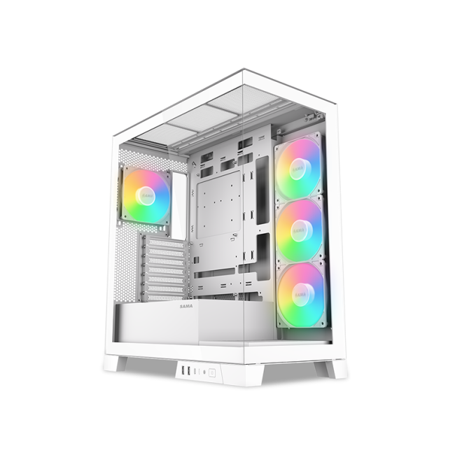 Корпус ПК без блока питания SAMA V50 White V50-WHADA4X1-GL