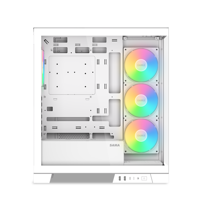 Корпус ПК без блока питания SAMA V50 White V50-WHADA4X1-GL