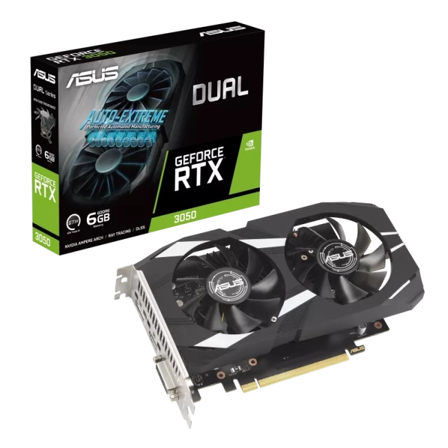 Видеокарта ASUS DUAL-RTX3050-O6G Видеокарта ASUS DUAL-RTX3050-O6G