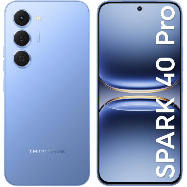 Смартфон Tecno Spark 40 Pro (KM6 256+8 LAKE BLUE) Смартфон Tecno Spark 40 Pro (KM6 256+8 LAKE BLUE)