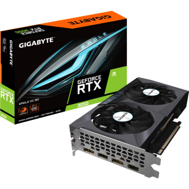 Видеокарта Gigabyte GeForce RTX 3050 (GV-N3050EAGLE OC-8GD) Видеокарта Gigabyte GeForce RTX 3050 (GV-N3050EAGLE OC-8GD)