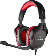 Игровые наушники с микрофоном SVEN AP-G333MV, черный-красный Sven SV-019396 Игровые наушники с микрофоном SVEN AP-G333MV, черный-красный Sven SV-019396