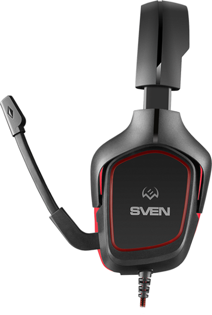 Игровые наушники с микрофоном SVEN AP-G333MV, черный-красный Sven SV-019396 Игровые наушники с микрофоном SVEN AP-G333MV, черный-красный Sven SV-019396