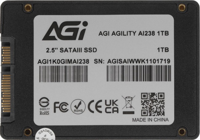 Накопитель SSD AGI TECHNOLOGY CO., LTD AGI1K0GIMAI238