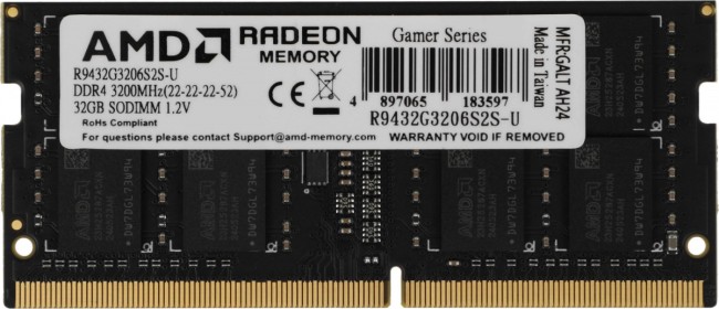 Память DDR4 32Gb 3200MHz AMD R9432G3206S2S-U Память DDR4 32Gb 3200MHz AMD R9432G3206S2S-U