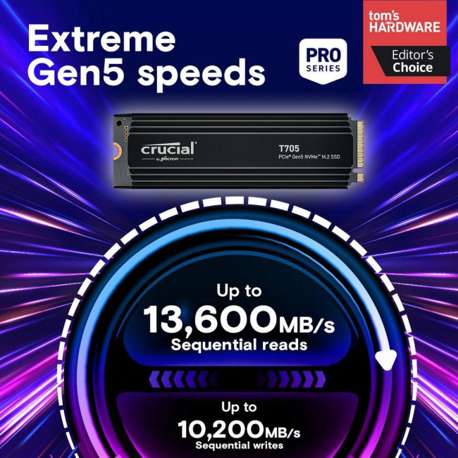 Твердотельный накопитель Crucial CT1000T705SSD5 Твердотельный накопитель Crucial CT1000T705SSD5