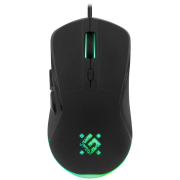 Defender Проводная игровая мышь Arga GM-049 черн,радуж,6кн,3600dpi,+ковер Defender 52049