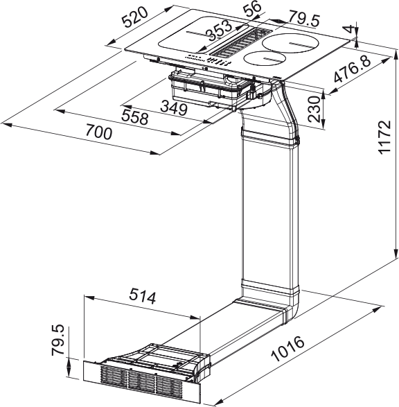 Индукционная варочная поверхность с вытяжкой Franke Franke Smart 2Gether FSM 709 HI LL KIT 340.0678.204 Индукционная варочная поверхность с вытяжкой Franke Franke Smart 2Gether FSM 709 HI LL KIT 340.0678.204